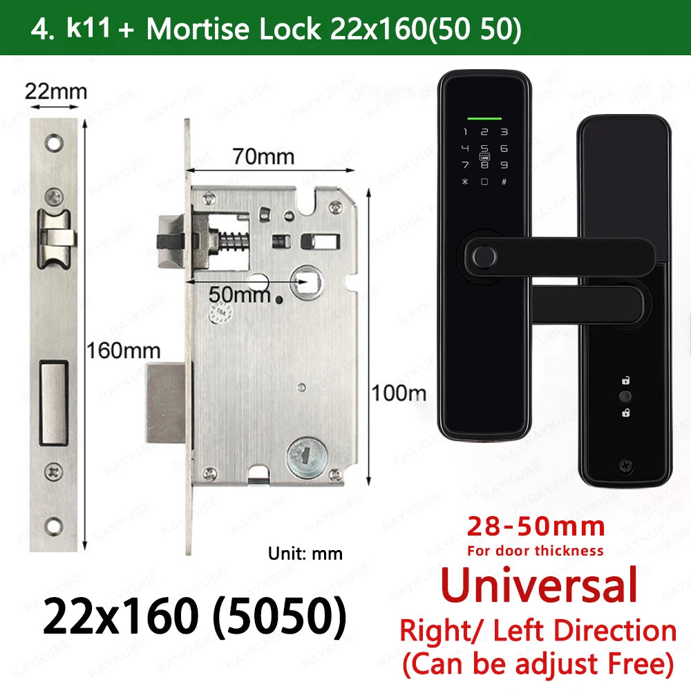 Zinc Alloy Biometric Fingerprint Bluetooth Electric Door Lock