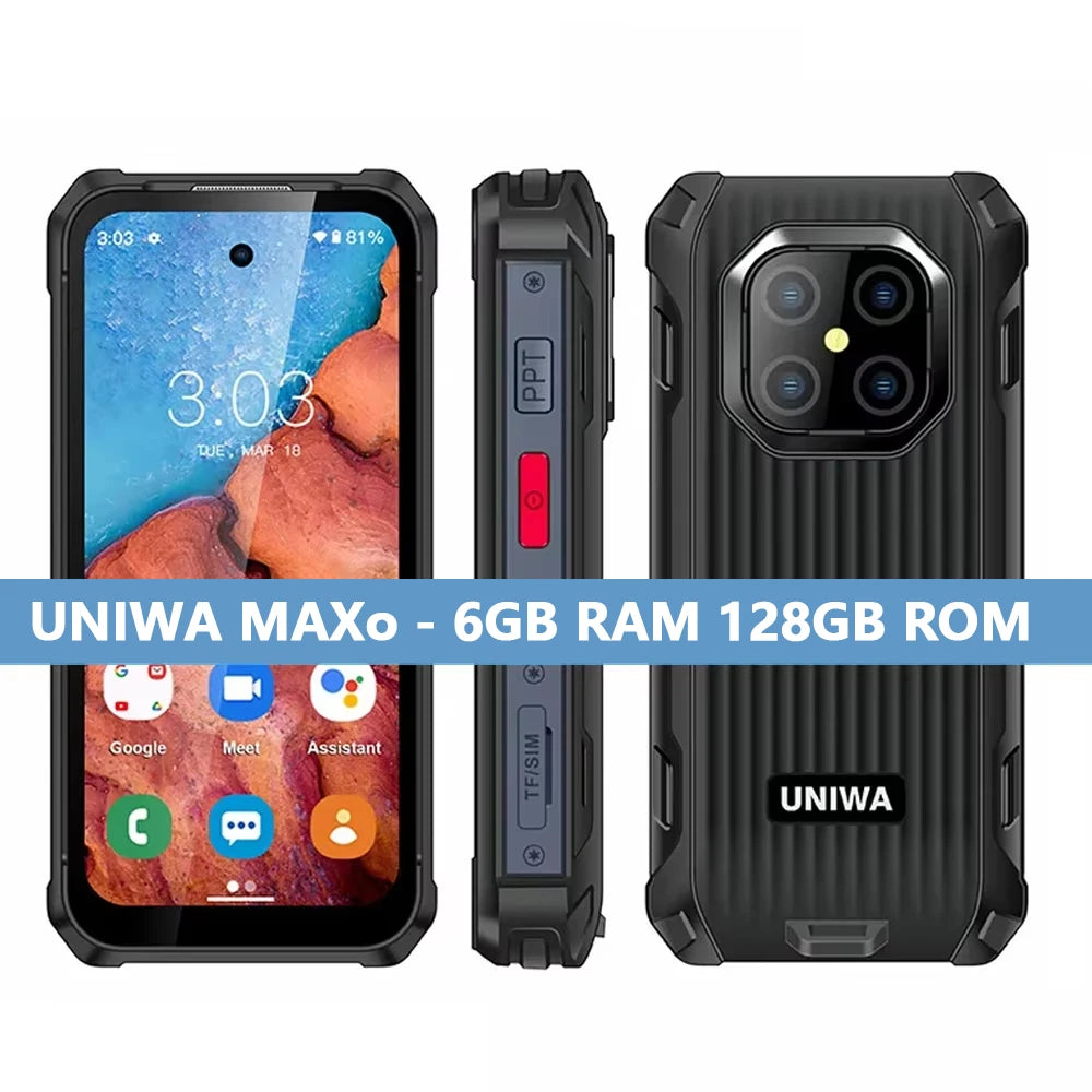 3000mAh Mini 128GB Waterproof Rugged Fast Charging Smartphone