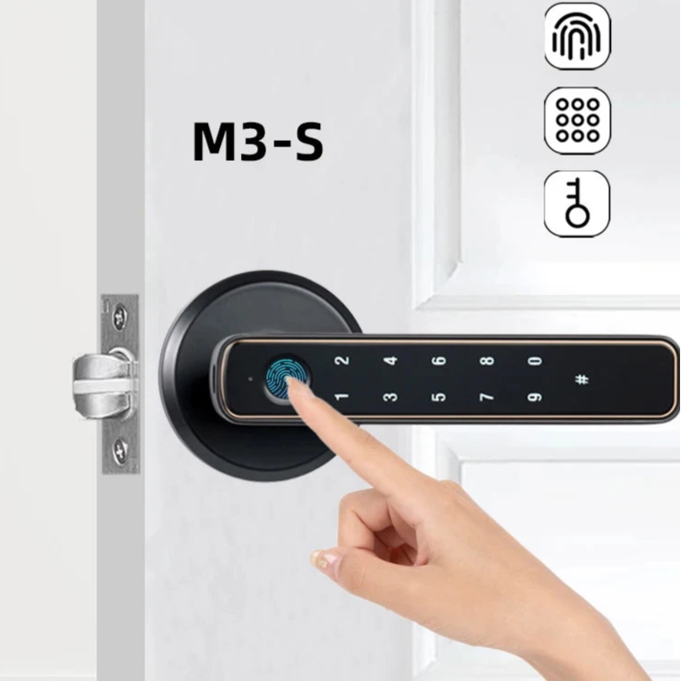 Zinc Alloy Fingerprint Bluetooth Electronic Reversible Door Lock