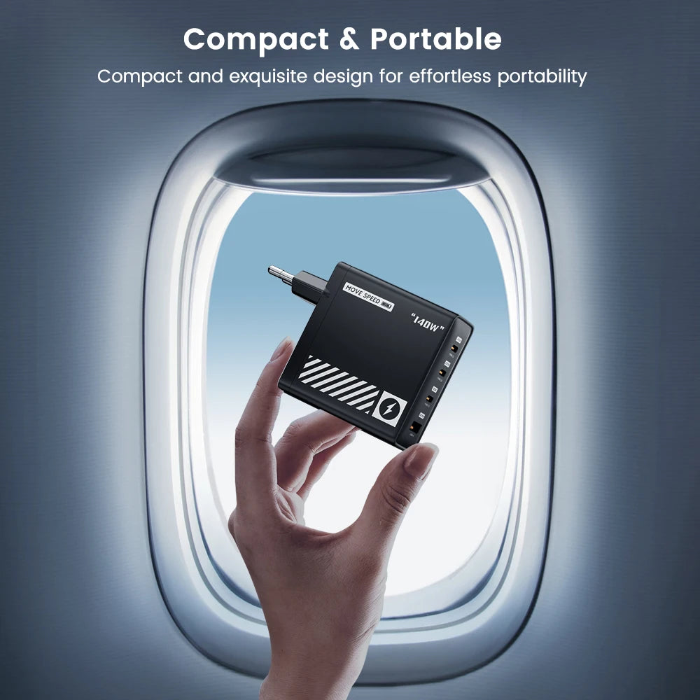 140W USB Type-C Fast Charger For MacBook and Lenovo Laptops