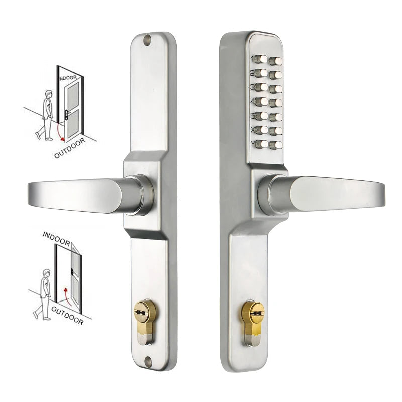 Aluminium Alloy Digital Mechanical Waterproof Left Push Door Lock