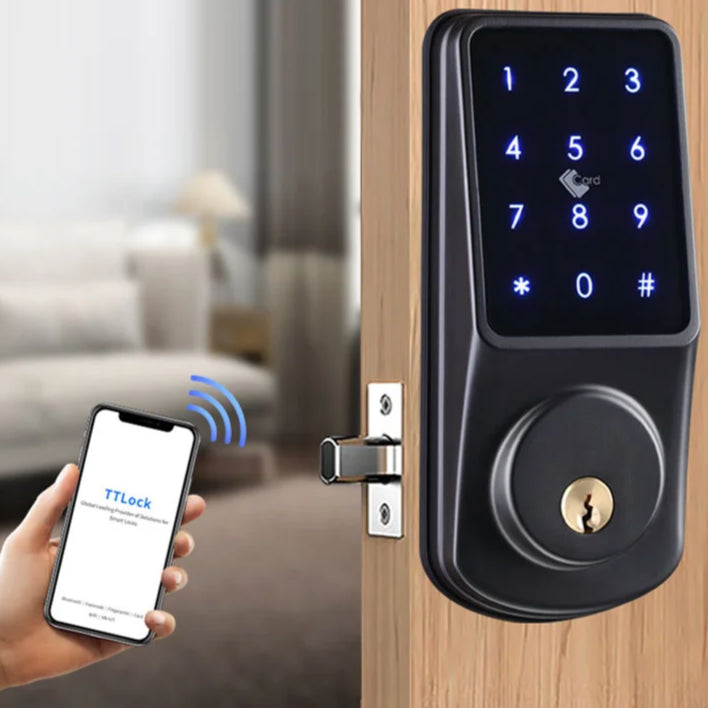 Aluminium Alloy Remote Control Bluetooth Electronic Door Lock