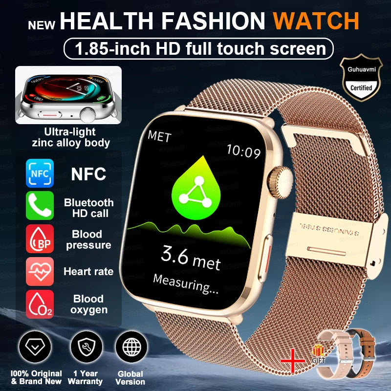 Rubber Waterproof Android Square Shaped Amoled Screen Smartwatch