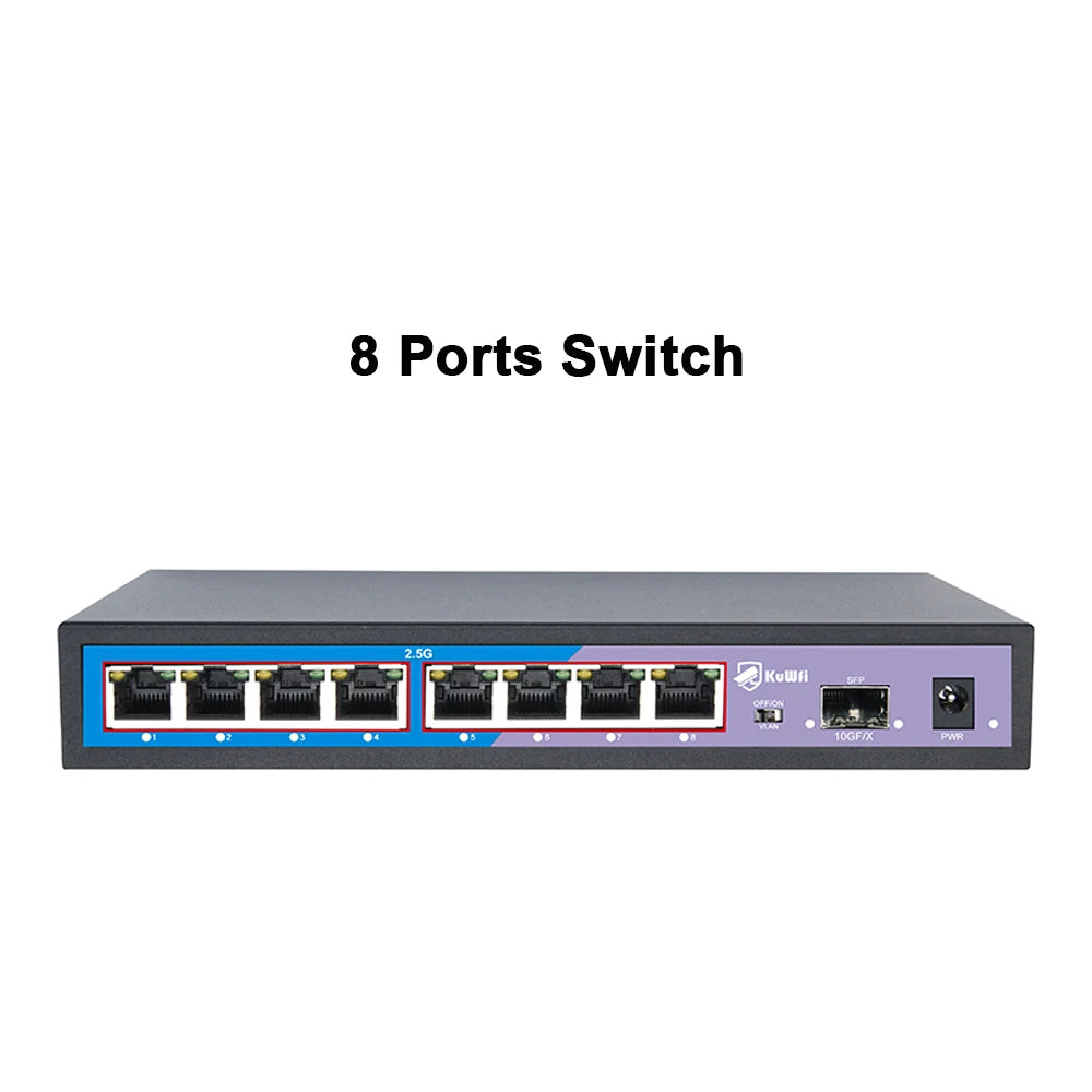 2.5G Ethernet Switch Network Switch CCTV Security IP Camera