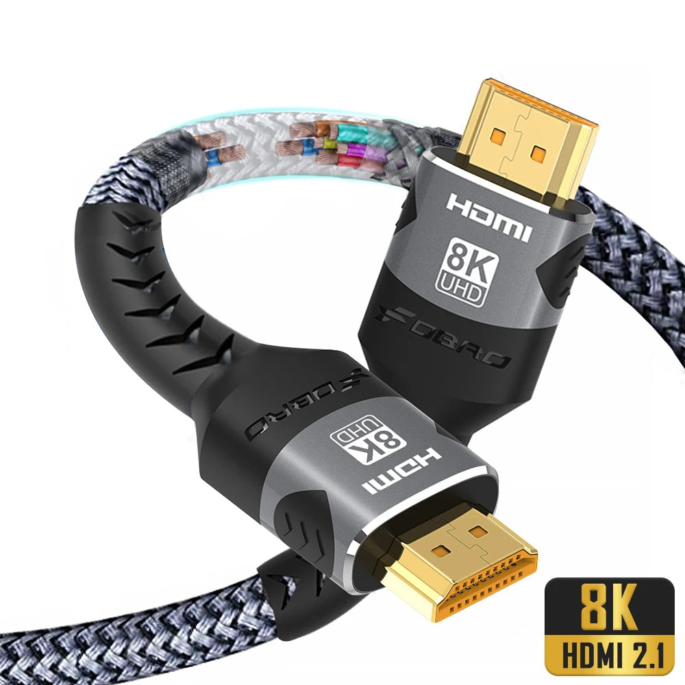 48Gbps Aluminum Braid Shielding Ultra High Speed For RTX Video Cable
