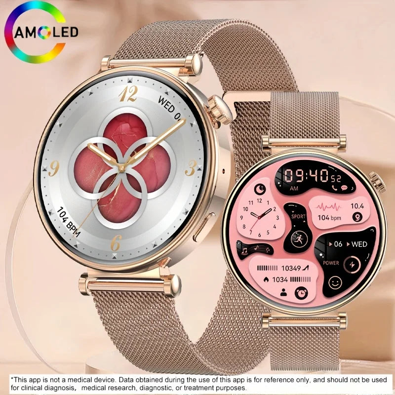 Alloy Waterproof Amoled Full Touch Screen Android Round Smartwatch