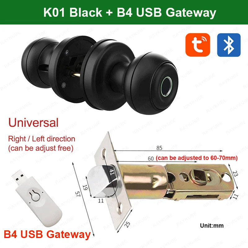 Aluminium Alloy Waterproof Bluetooth Reversible Handle Door Lock