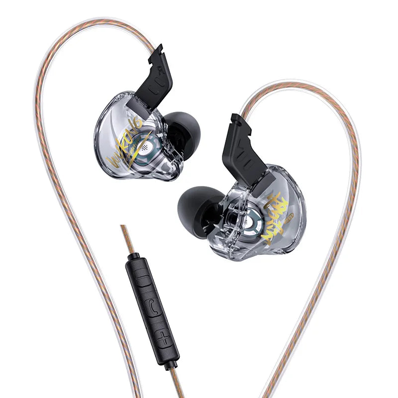 PVC Wired Dynamic IEM Cable Monitor Earphones For Sleeping