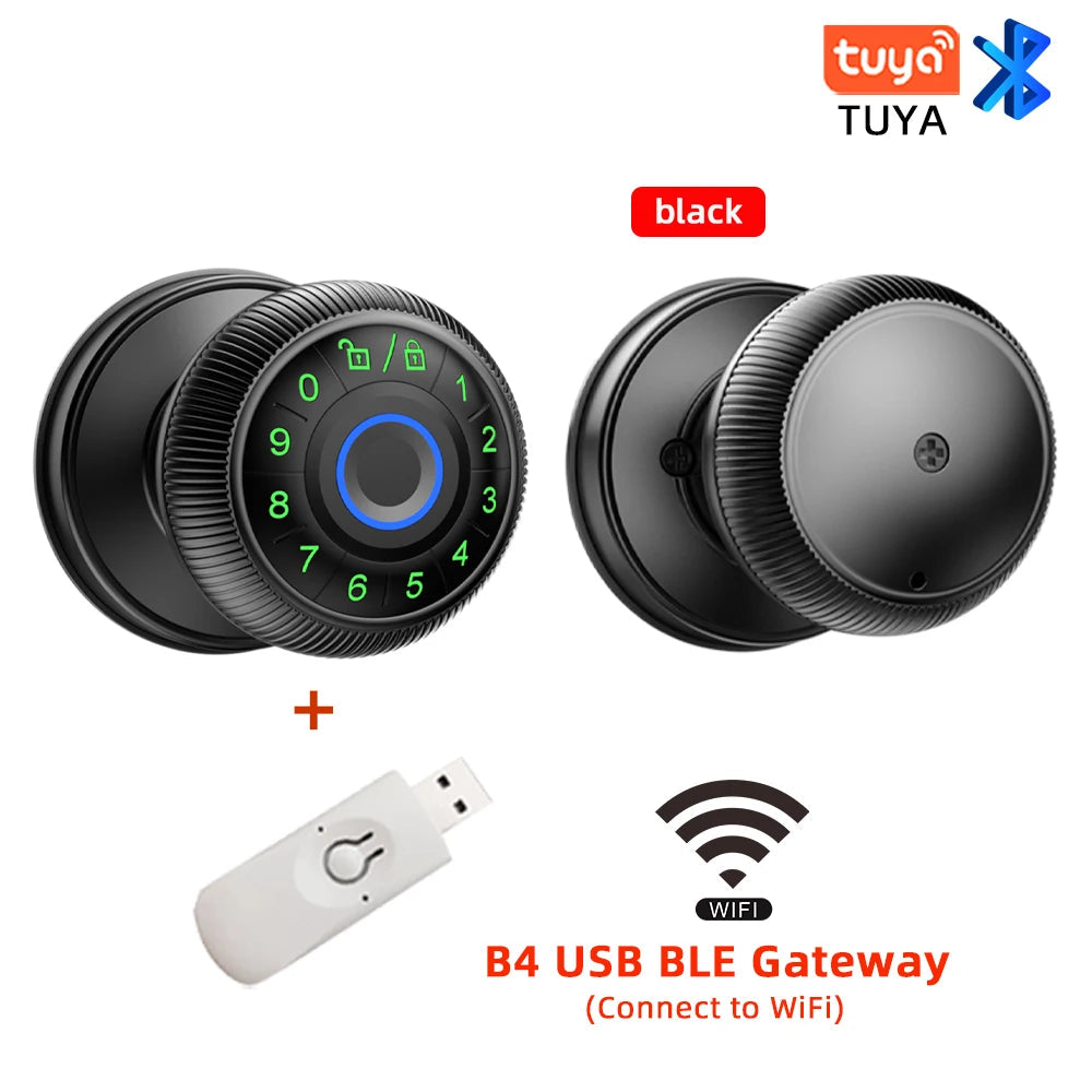 Zinc Alloy Fingerprint Bluetooth Dry Battery Reversible Door Lock