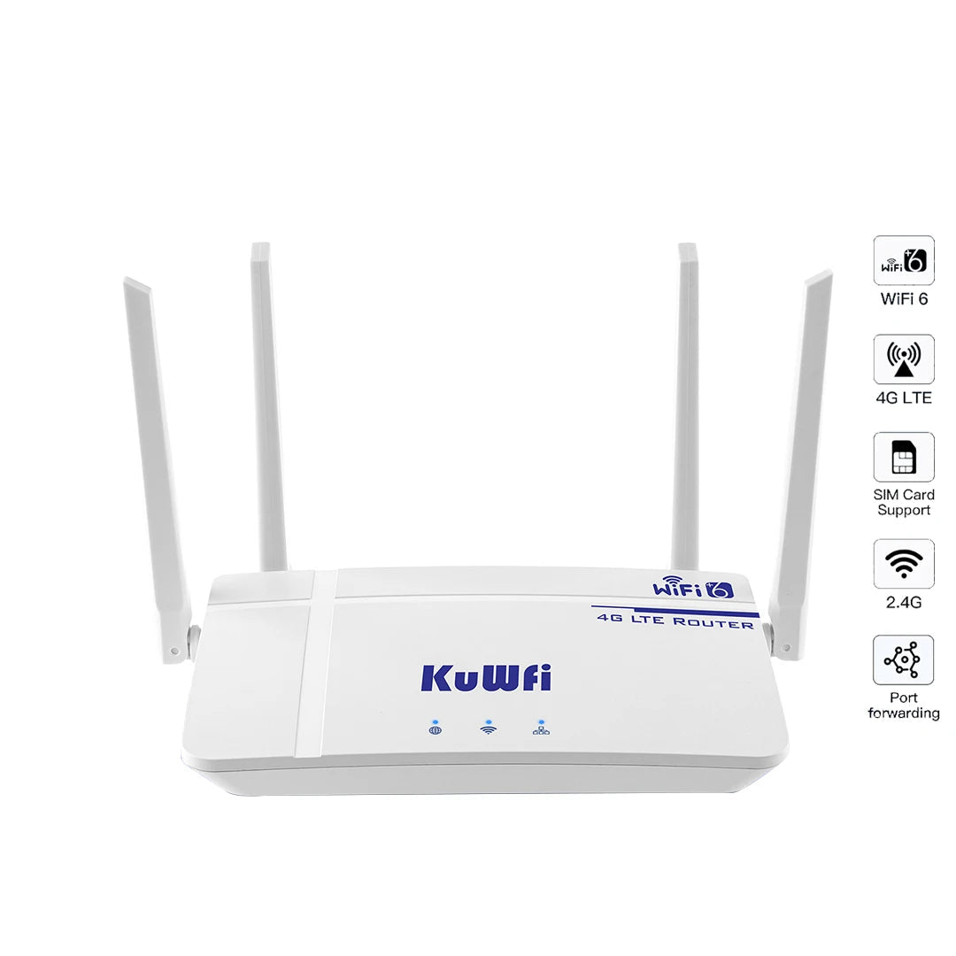 300Mbps 2.4GHz Fixed Antenna LTE Router With SIM Card Slot