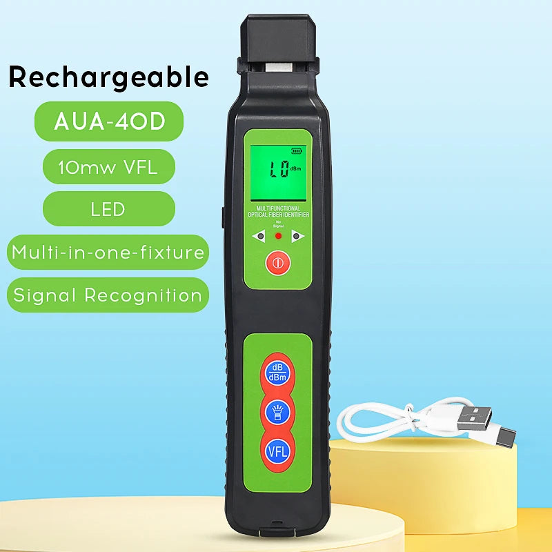 Hybrid Optical Fiber Cable Tester Detector With Visual Fault Locator