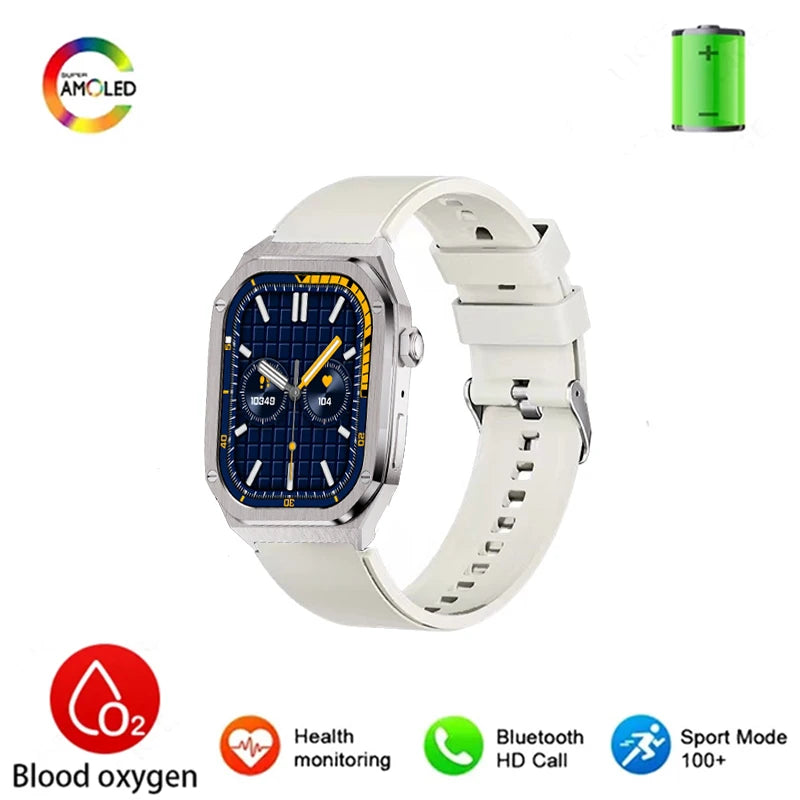 Silica Gel Waterproof Amoled Full Touch Screen Bluetooth Smartwatch