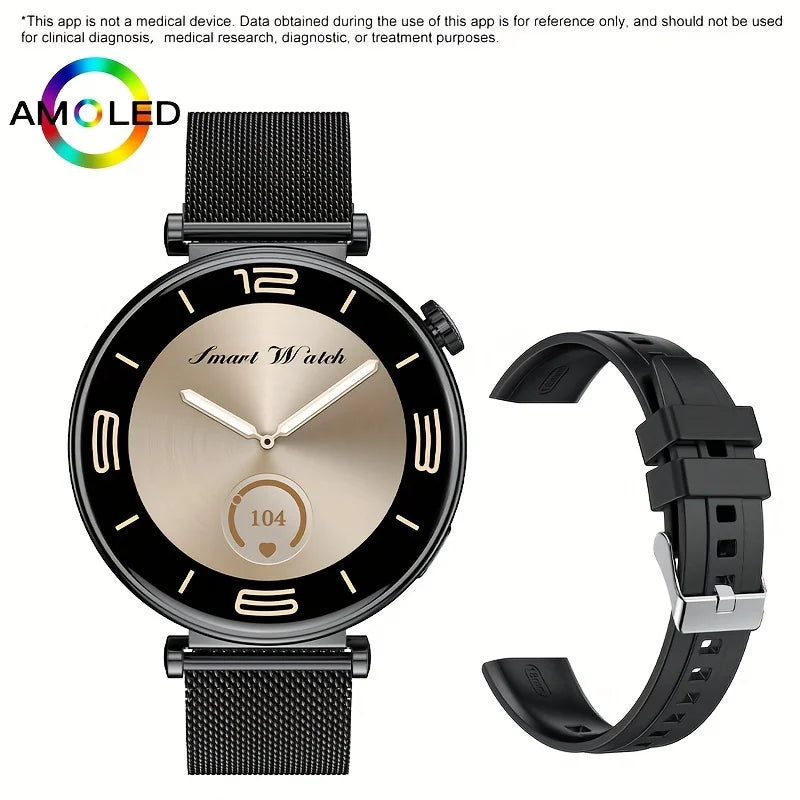 Alloy Waterproof Amoled Full Touch Screen Android Round Smartwatch