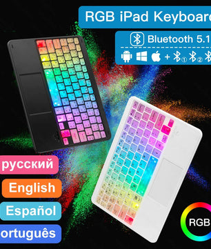 RGB Wireless Bluetooth Keyboard For iPad Android Windows Tablet