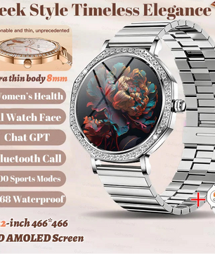 Steel Waterproof Android Round Shape On-Wrist Smartwatch