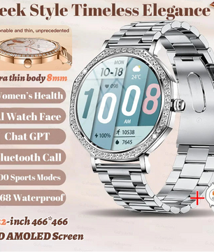 Silica Gel Waterproof Android Round Shape On-Wrist Smartwatch