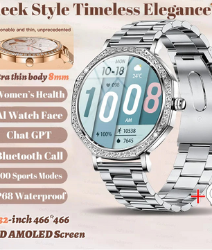 Silica Gel Waterproof Android Round Shape On-Wrist Smartwatch