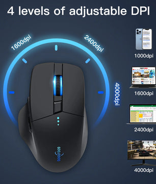 4000 DPI 2.4G USB Bluetooth Support Optical Sensor Wireless Mouse