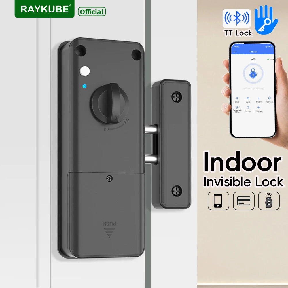 Reversible Bluetooth Dry Battery Invisible Remote Control Lock