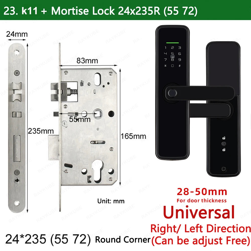 Zinc Alloy Biometric Fingerprint Bluetooth Electric Door Lock