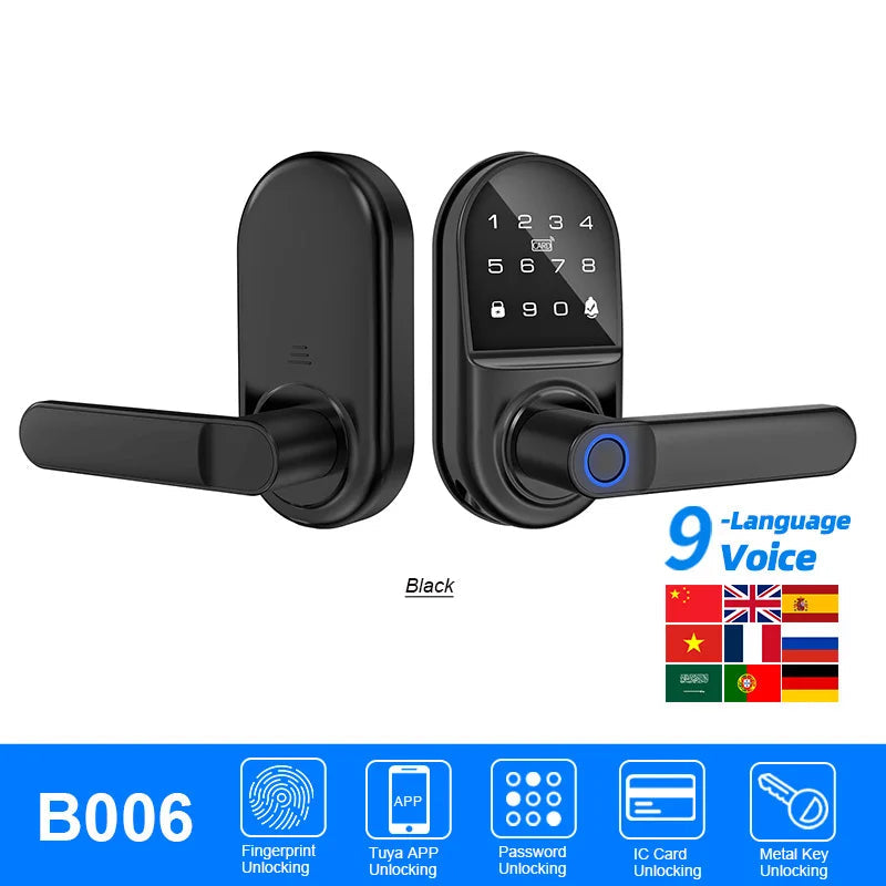 Raykube Electronic Deadbolt With 9 Languages Door App Lock