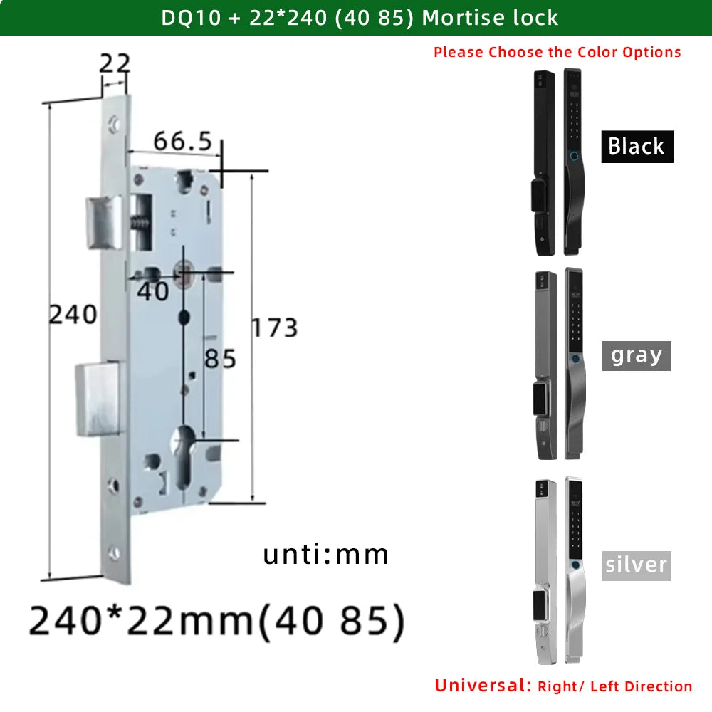 Aluminium Alloy Fingerprint Rechargeable Battery WIFI Smart Lock