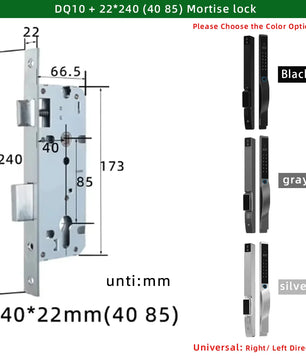 Aluminium Alloy Fingerprint Rechargeable Battery WIFI Smart Lock