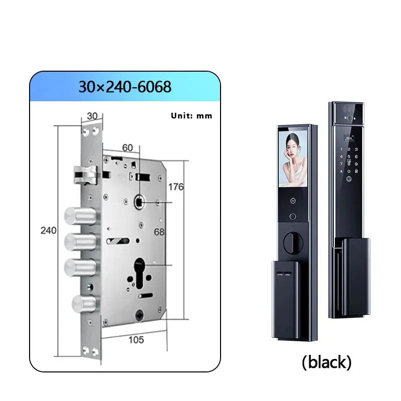 RAYKUBE WiFi 3D Facial Palm Vein Recognition Smart Fingerprint Lock