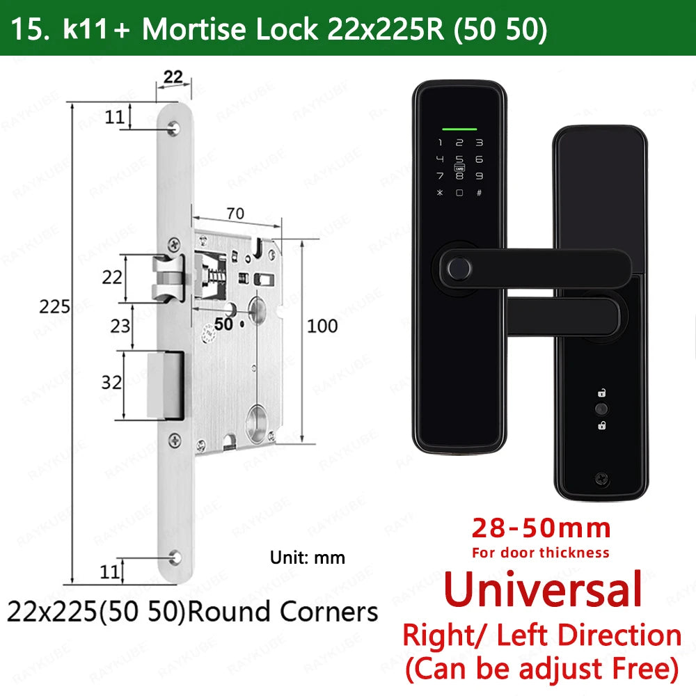 Zinc Alloy Biometric Fingerprint Bluetooth Electric Door Lock