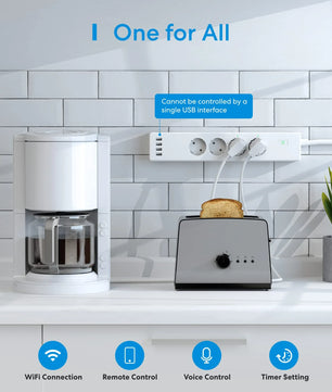 Meross Alloy WiFi Smart Power Surge Protector Socket Extension