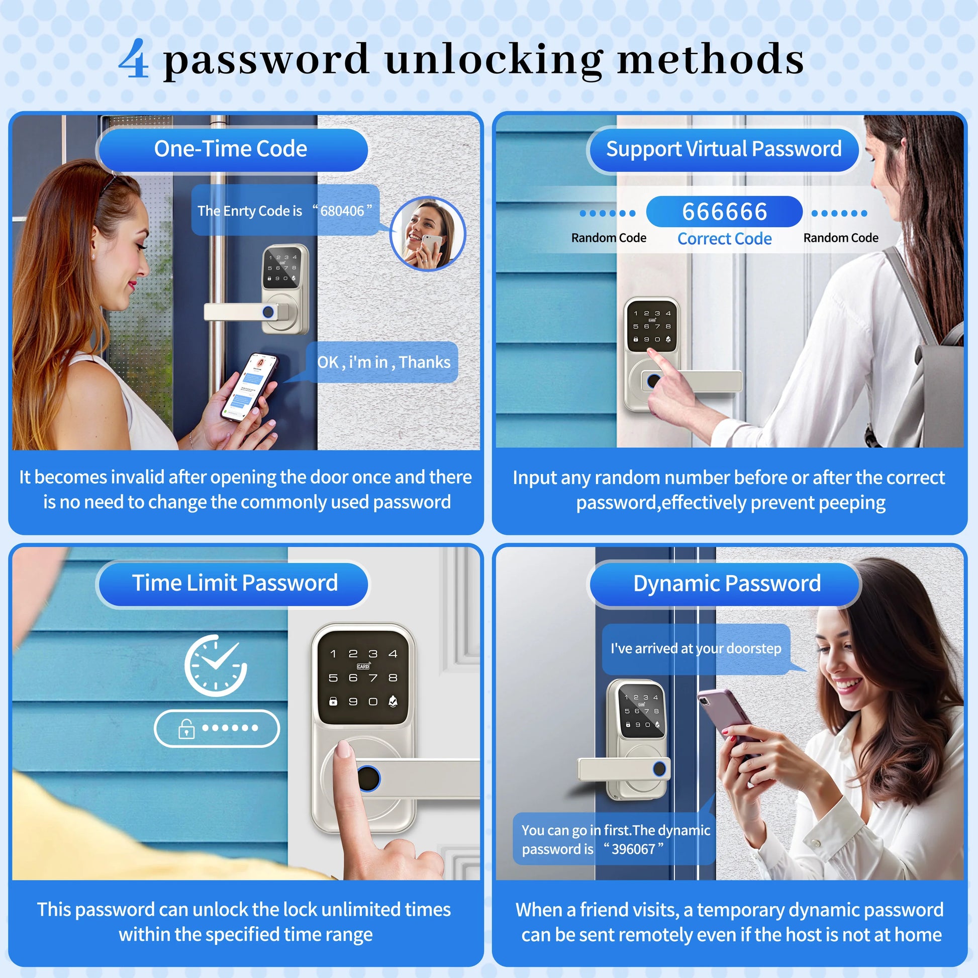 Raykube Electronic Deadbolt With 9 Languages Door App Lock