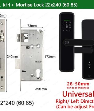 Zinc Alloy Biometric Fingerprint Bluetooth Electric Door Lock