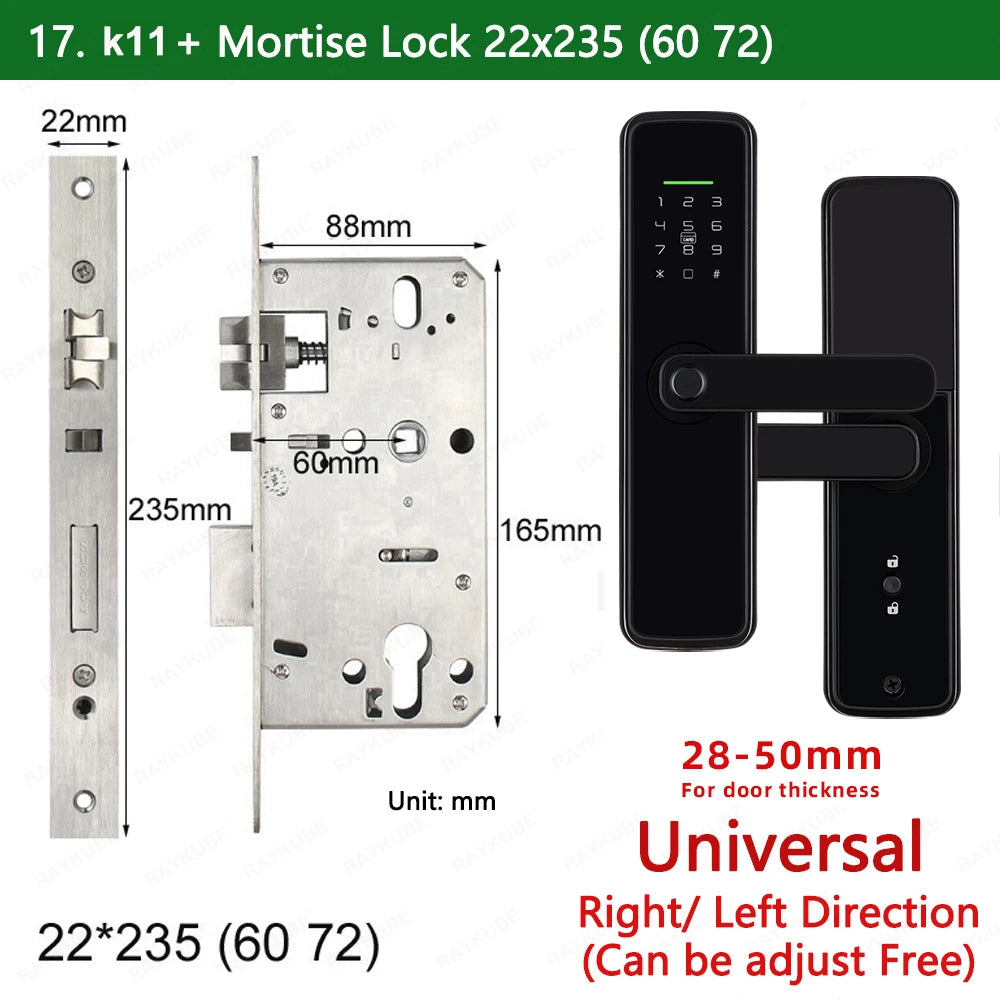 Zinc Alloy Biometric Fingerprint Bluetooth Electric Door Lock