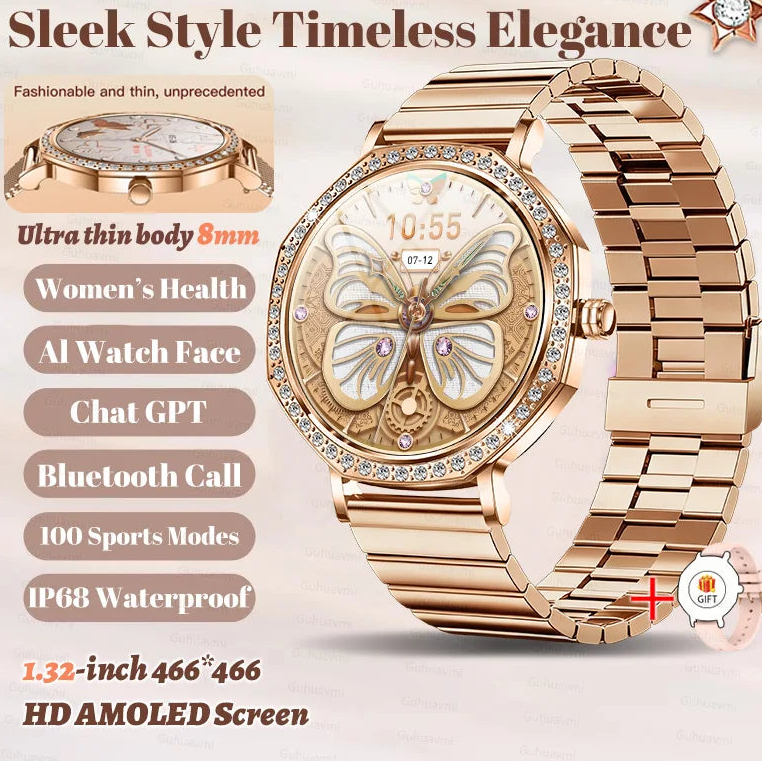 Silica Gel Waterproof Android Round Shape On-Wrist Smartwatch