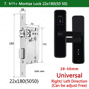 Zinc Alloy Biometric Fingerprint Bluetooth Electric Door Lock