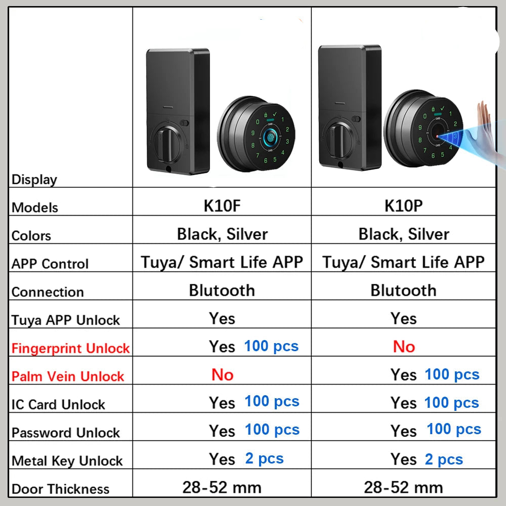 Raykube Electronic Palm Vein Recognition Digital Door Lock