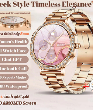Silica Gel Waterproof Android Round Shape On-Wrist Smartwatch