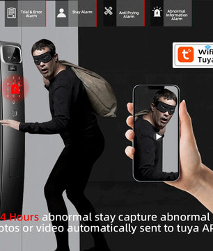 Aluminium Alloy Digital Fingerprint WIFI Reversible Smart Lock