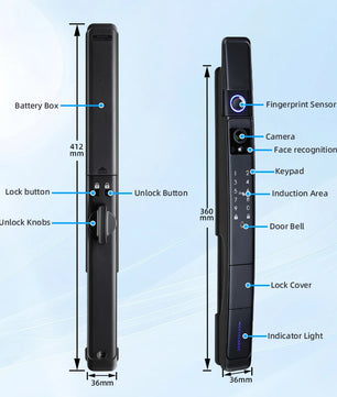 Raykube Waterproof Slim Camera Face Recognition Digital Lock