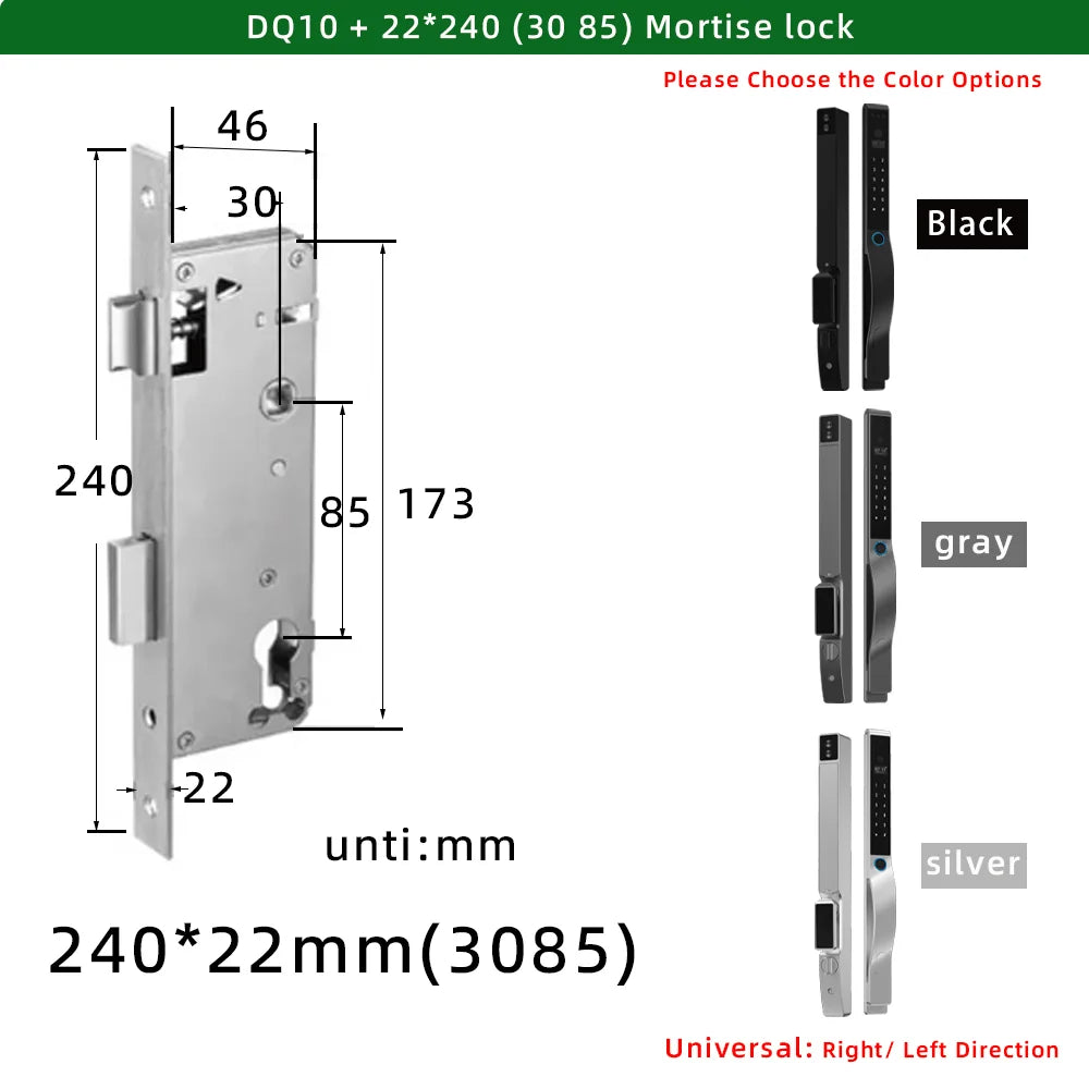 Aluminium Alloy Fingerprint Rechargeable Battery WIFI Smart Lock