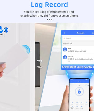 Reversible Bluetooth Dry Battery Invisible Remote Control Lock