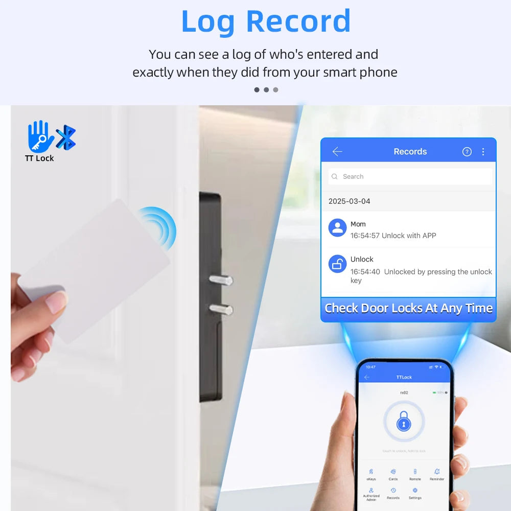 Reversible Bluetooth Dry Battery Invisible Remote Control Lock