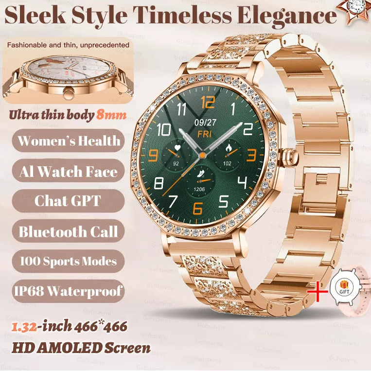 Silica Gel Waterproof Android Round Shape On-Wrist Smartwatch