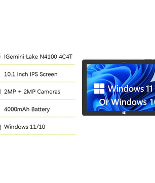 4000mAh Winpad 10.1 Inch Windows Tablet With N4100 & Dual USB