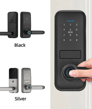 Aluminium Alloy Fingerprint Bluetooth Reversible Handle Door Lock