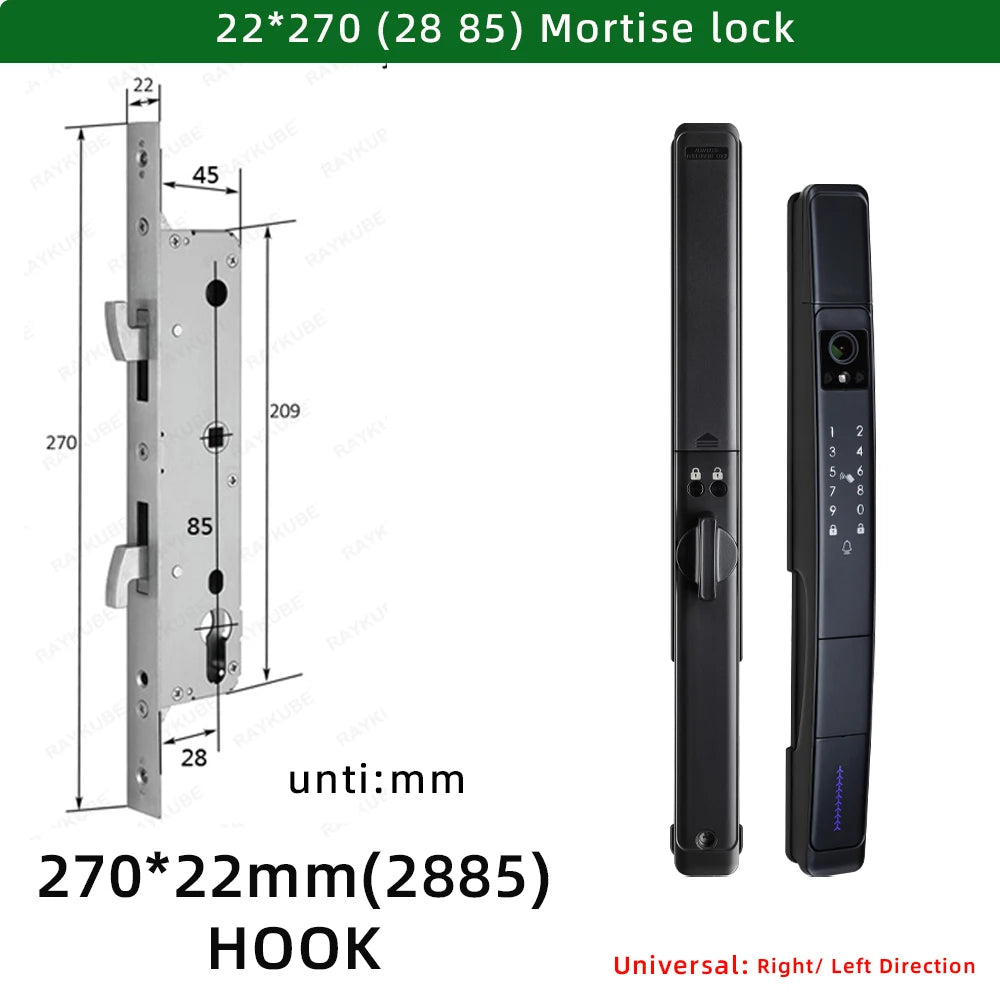 Raykube Waterproof Slim Camera Face Recognition Digital Lock