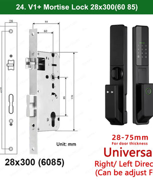 Aluminium Alloy Fingerprint Bluetooth Electronic Reversible Door Lock