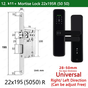Zinc Alloy Biometric Fingerprint Bluetooth Electric Door Lock