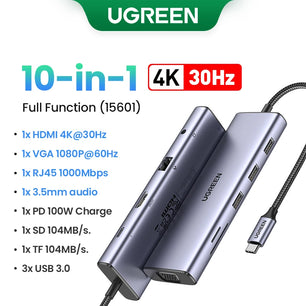 Ugreen 13-IN-1 Type-C Card Reader HDMI USB Splitter Hub