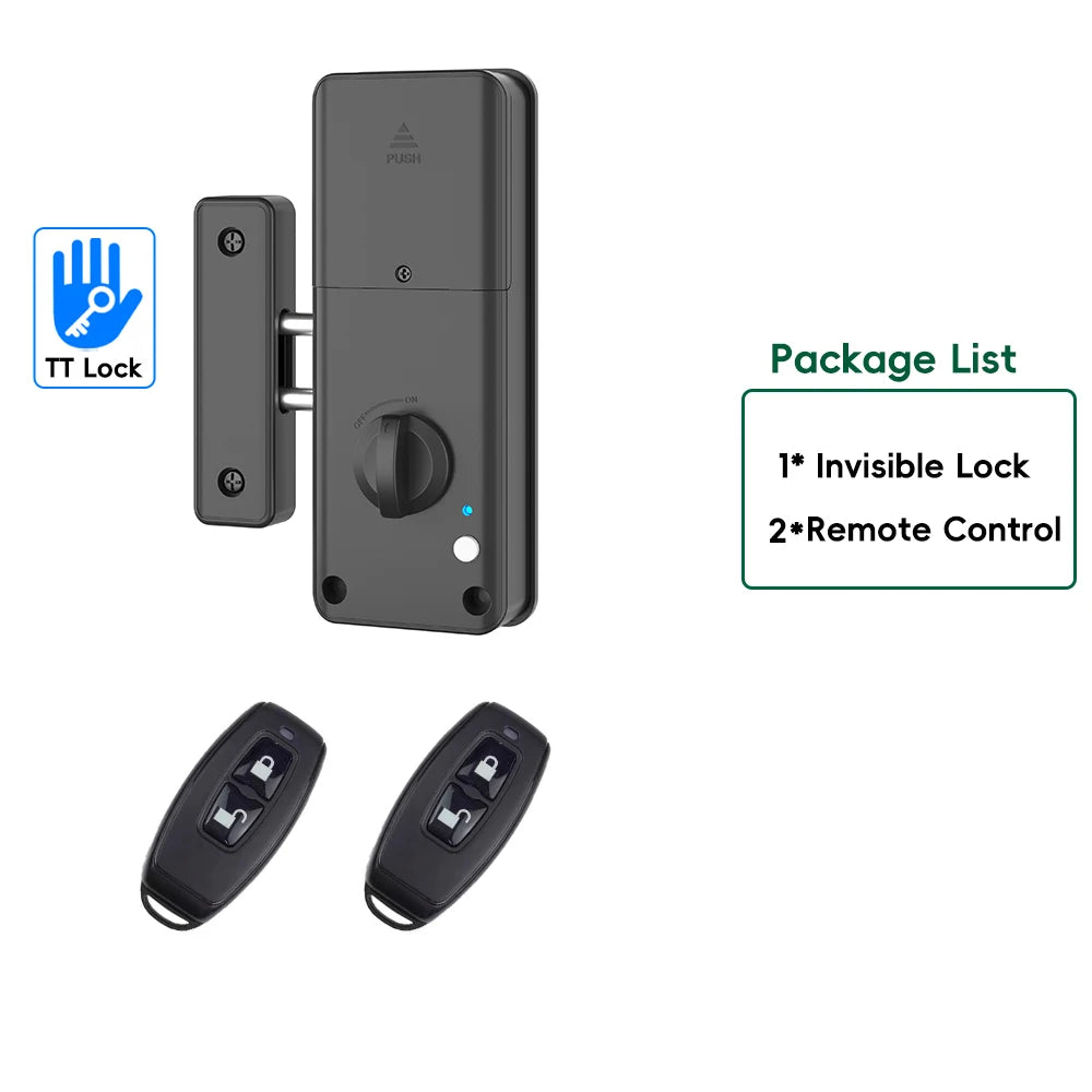 Reversible Bluetooth Dry Battery Invisible Remote Control Lock